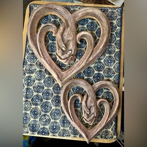 Wooden Heart Holding Hands Wall decor